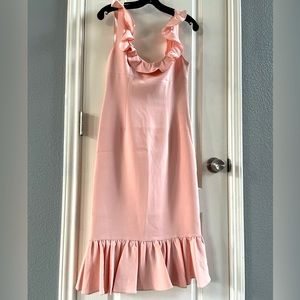 Cinq a sept size 4 ruffled pale pink dress.
